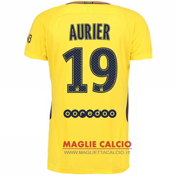 nuova maglietta paris saint germain 2017-2018 aurier 19 seconda